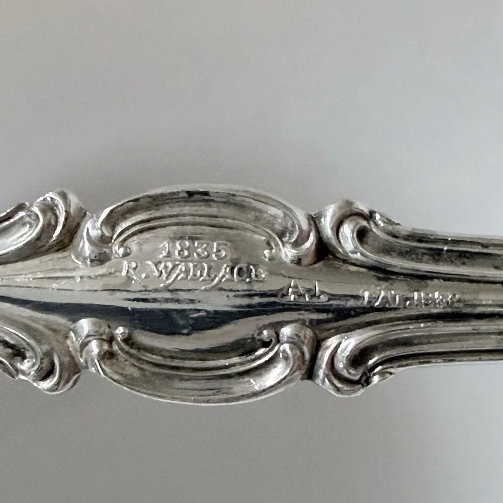 Antique 1835 R.Wallace Troy Silverplate 1902 Oyster Serving Ladle Solid 9 3/8”